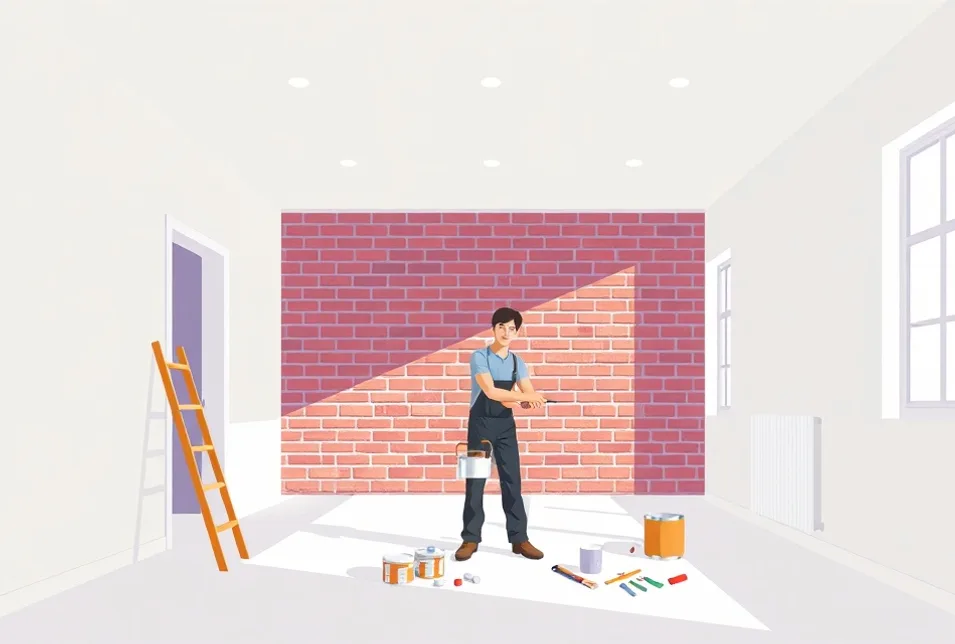 Intérieur rénové après travaux de peinture à Besançon